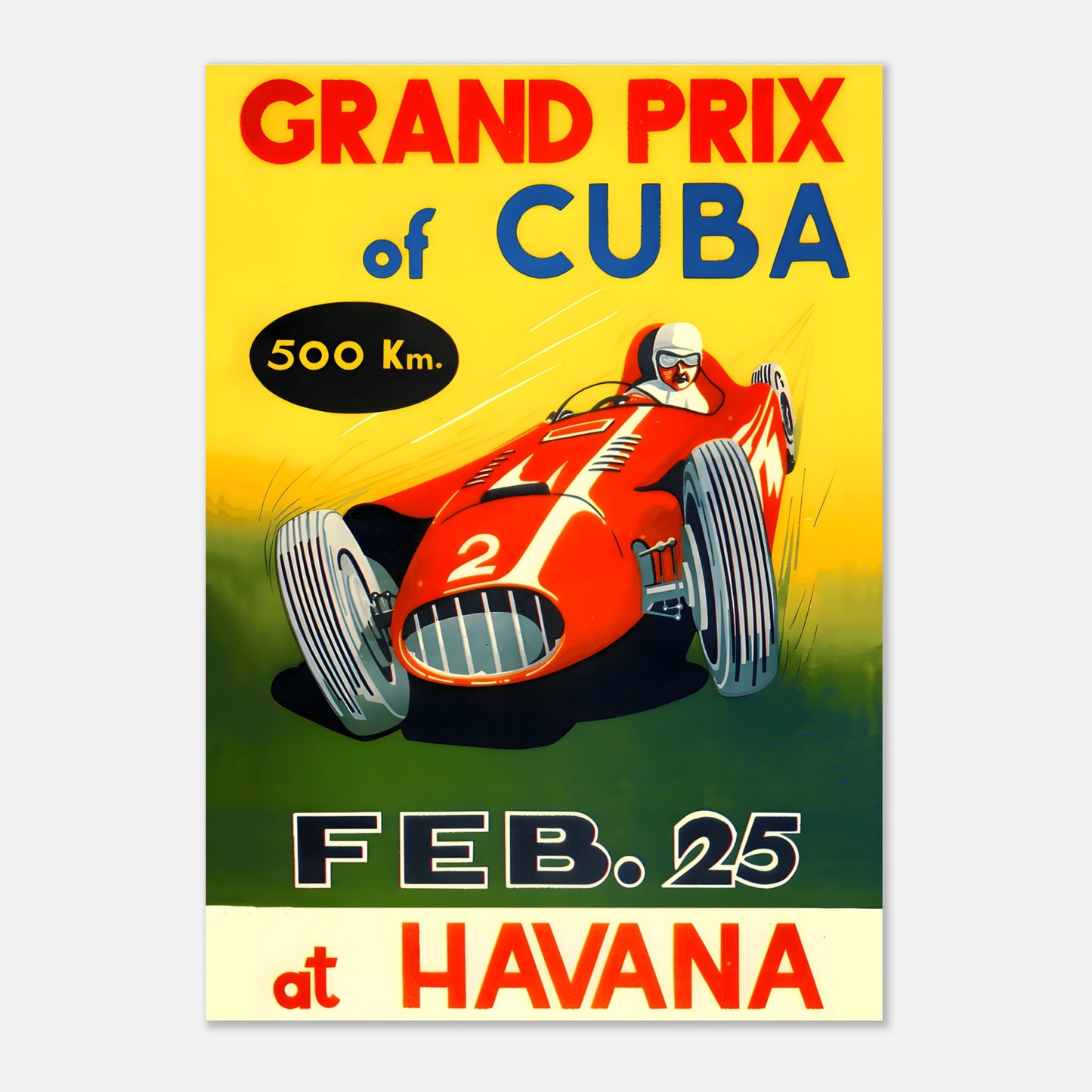 Poster 1957 - Cuban F1 Grand Prix