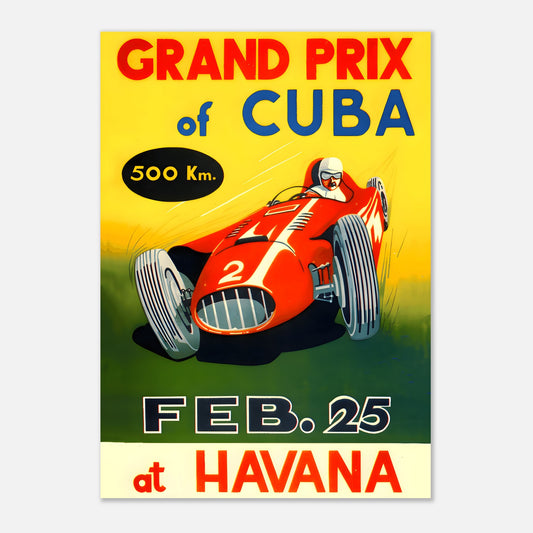 Poster 1957 - Cuban F1 Grand Prix