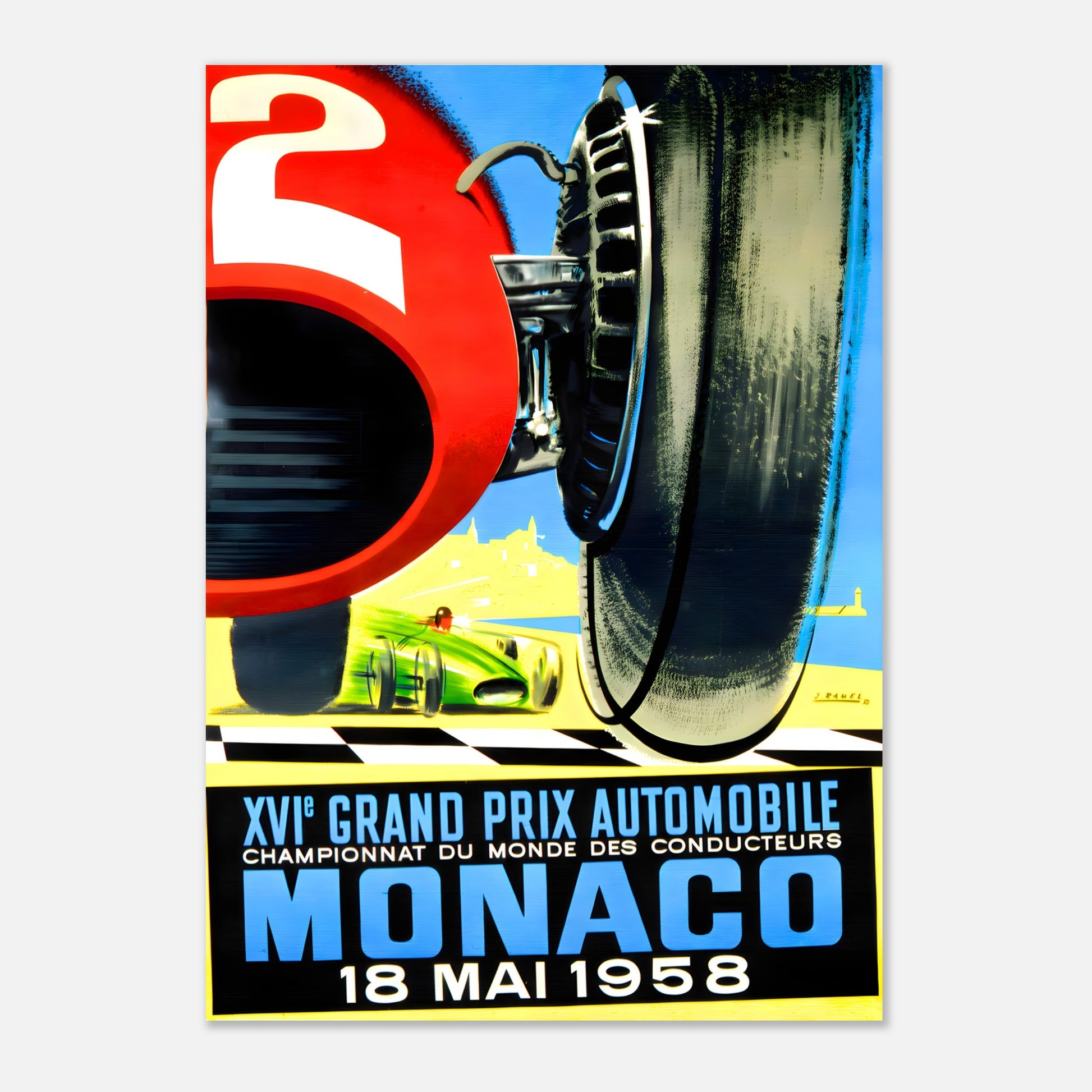 Poster 1958 - Monaco F1 Grand Prix