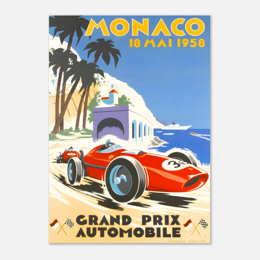 Poster 1958 - Monaco F1 Grand Prix