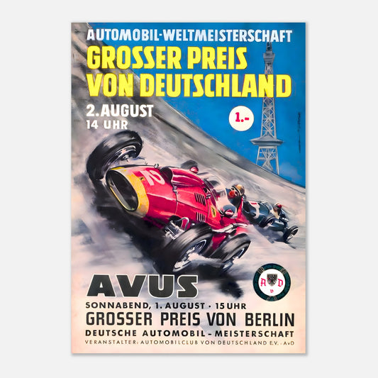 Poster 1959 - German F1 Grand Prix - AVUS
