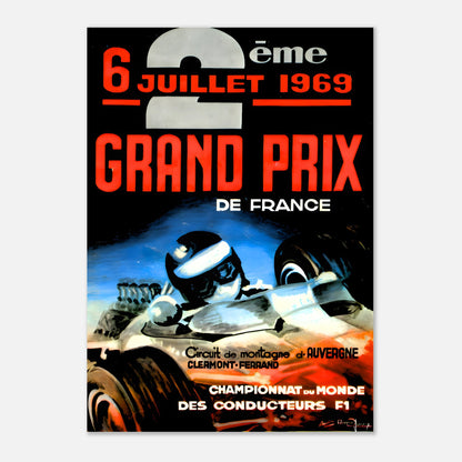 Poster 1969 - French F1 Grand Prix - Circuit de montagne d'Auvergne Clermont-Ferrand