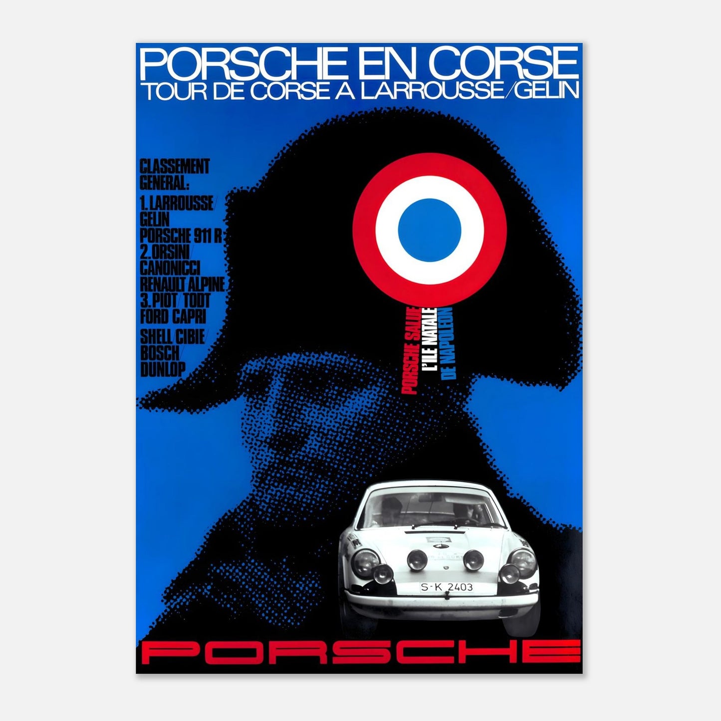 Poster 1969 - Tour de Corse - Porsche