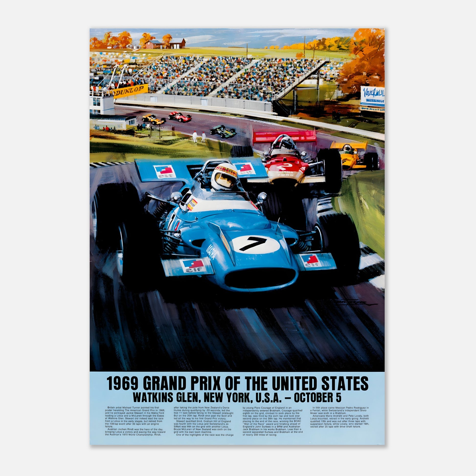 Poster 1969 - United States F1 Grand Prix - Watkins Glen