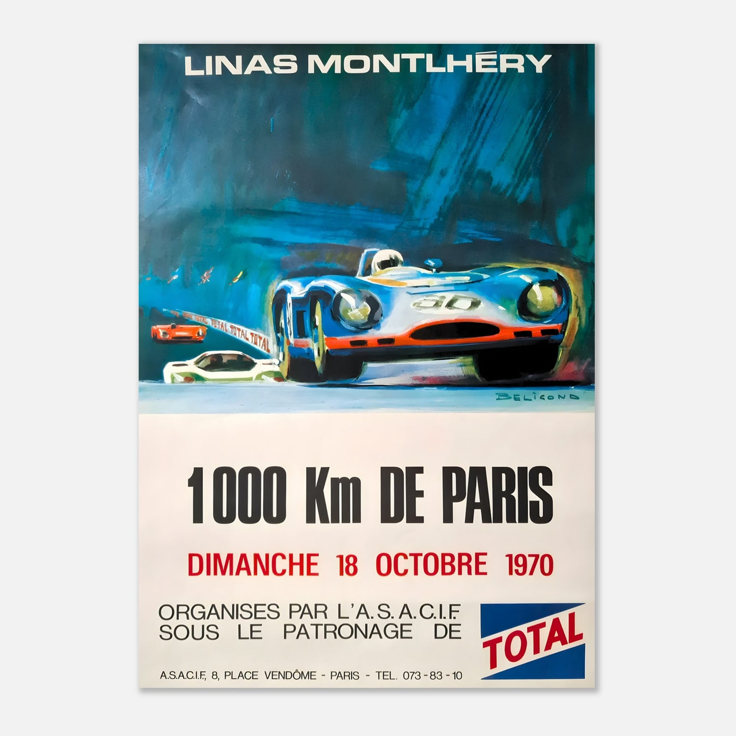 Poster 1970 - 1000 km of Paris