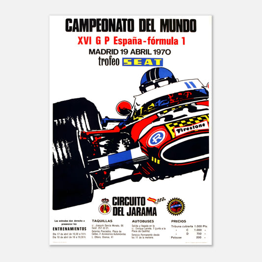 Poster 1970 - Spanish F1 Grand Prix - Circuito del Jarama
