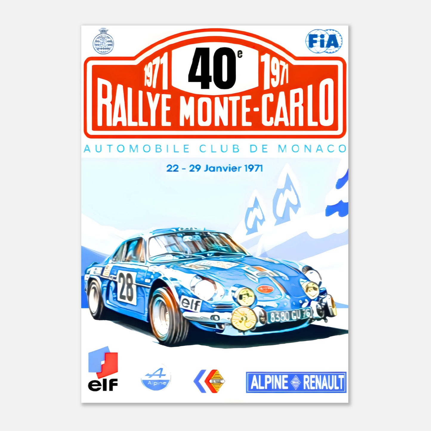 Poster 1971 - Monte-Carlo Rally