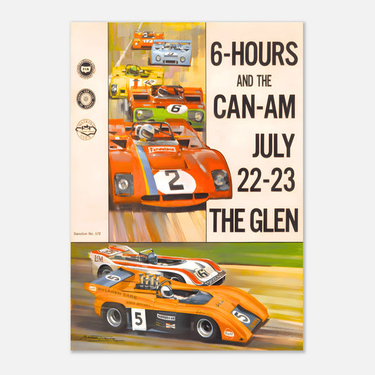 Poster 1972 - 6 hours and the Can-Am The Glen
