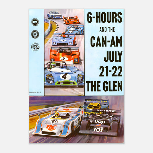 Poster 1973 - 6 hours and the Can-Am The Glen