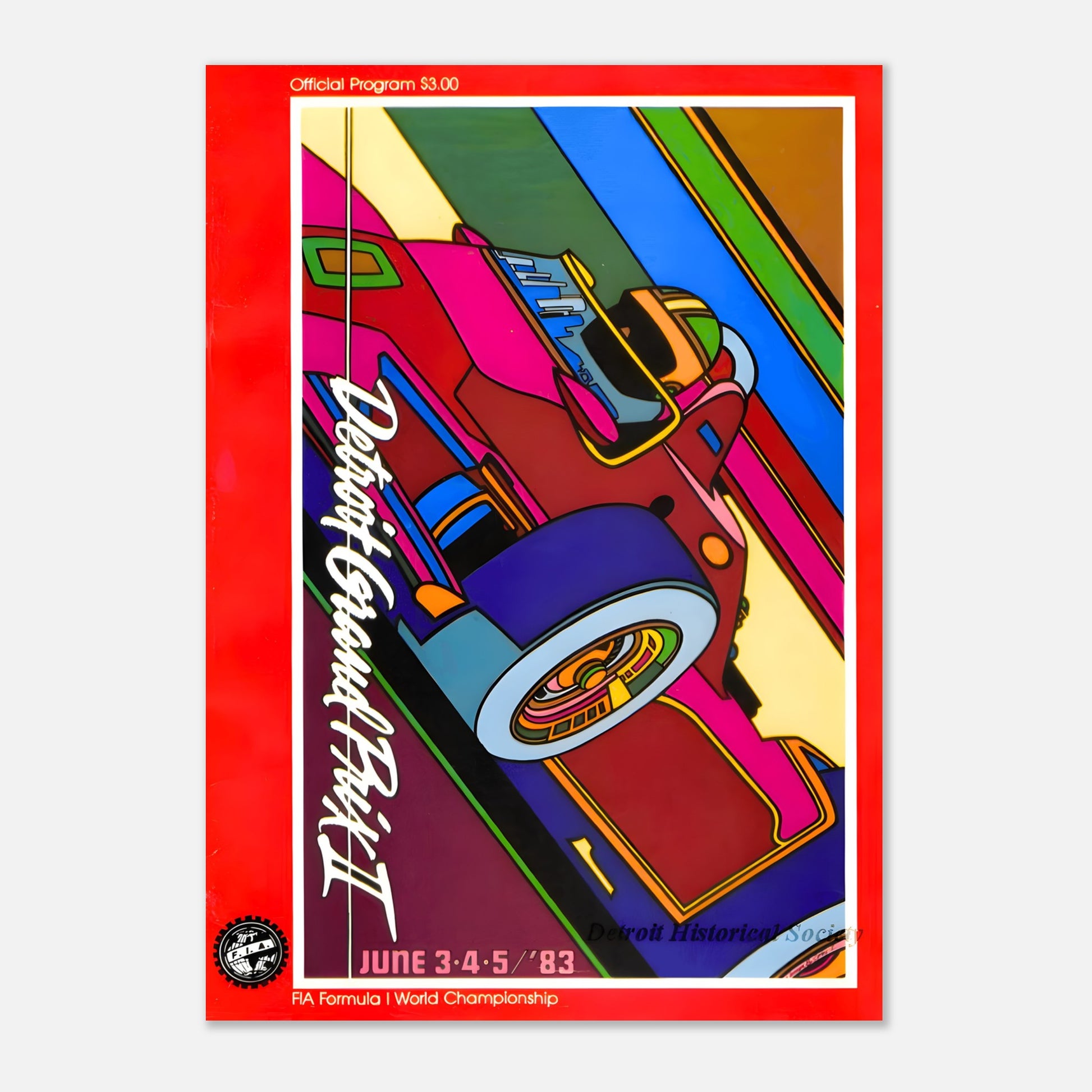 Poster 1983 - United States F1 Grand Prix - Detroit
