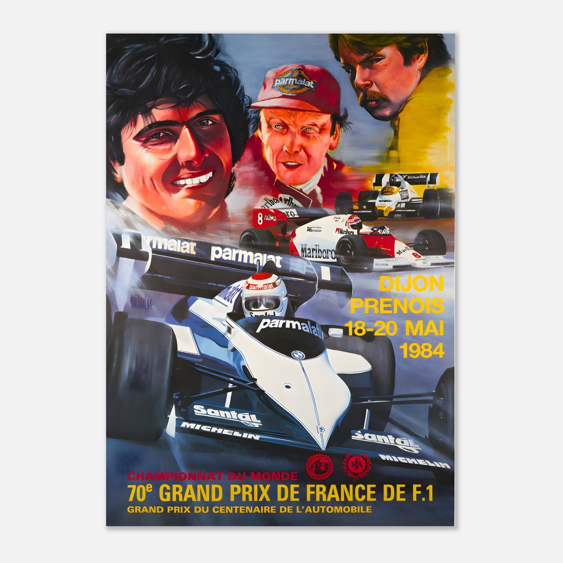 Poster 1984 - French F1 Grand Prix - Dijon Prenois