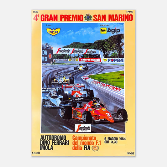Poster 1984 - San Marino F1 Grand Prix - Autodromo Dino Ferrari Imola
