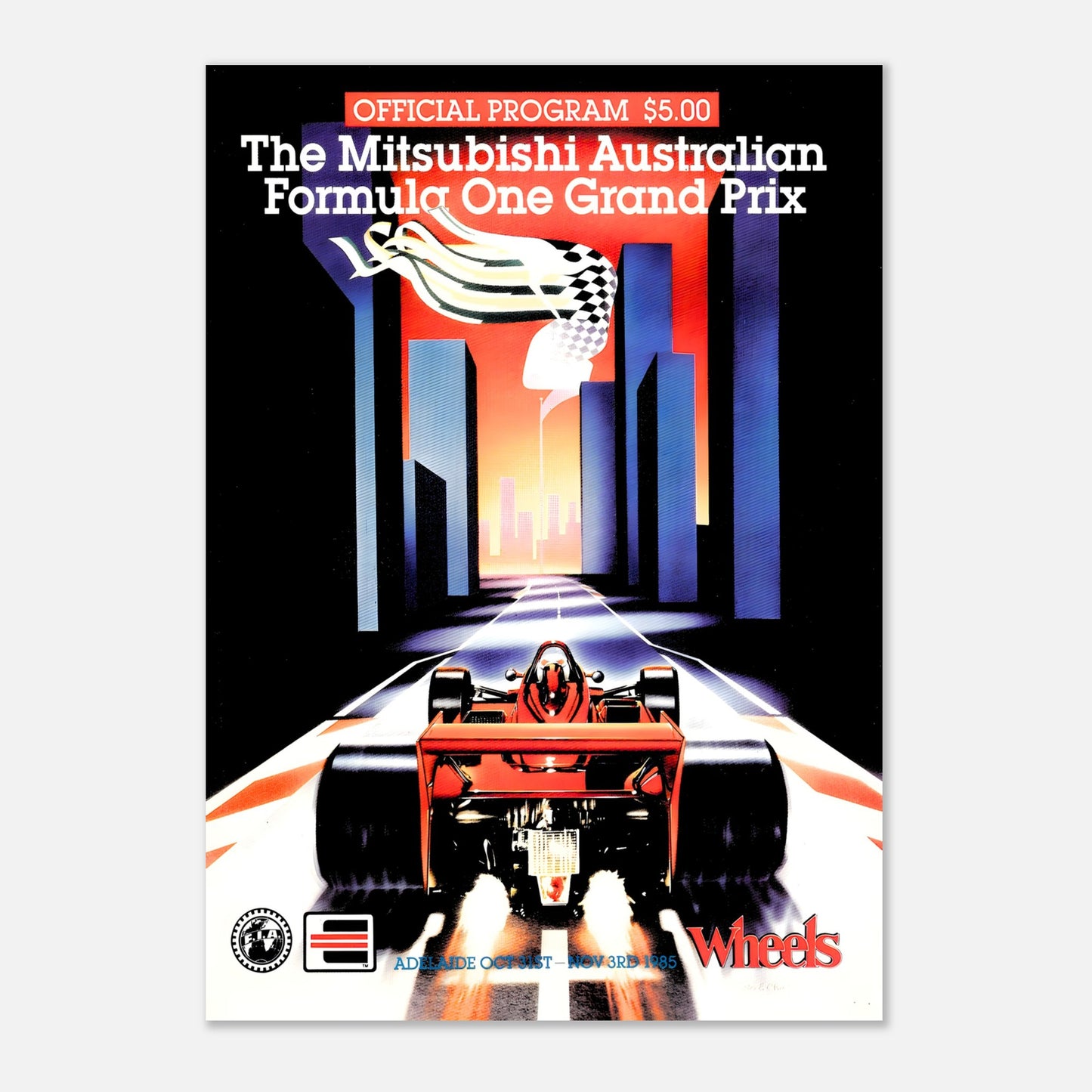 Poster 1985 - Australian F1 Grand Prix - Adélaïde