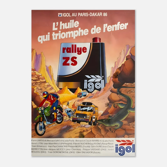 Poster 1986 - Paris Dakar - Igol