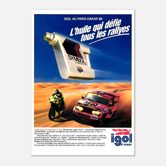 Poster 1988 - Paris Dakar - Igol