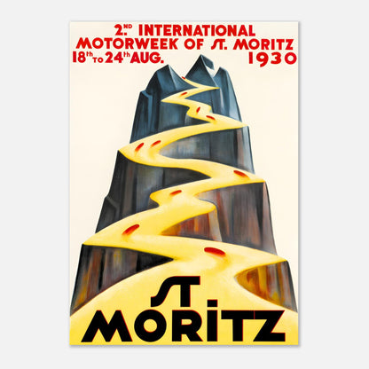 Poster of the 1930 Motorweek of St. Moritz