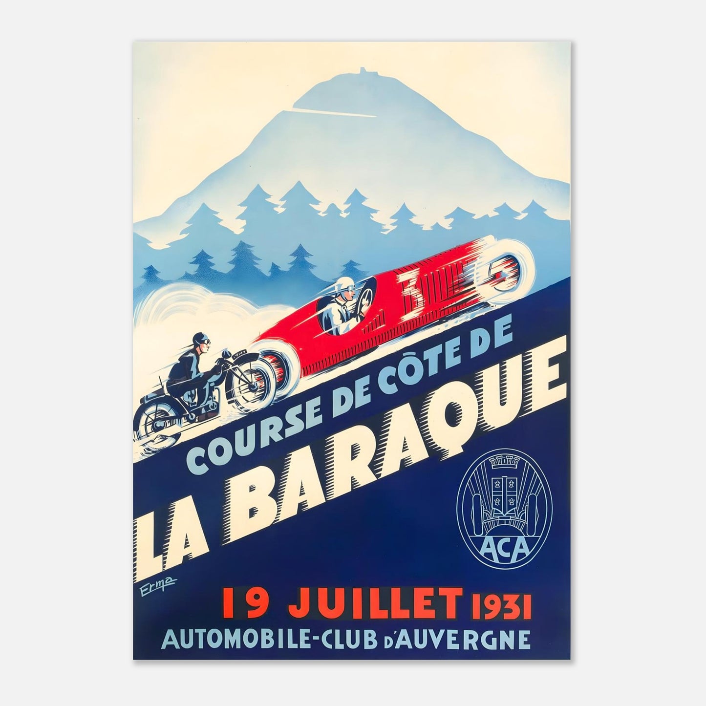 Poster of the 1931 Course de côte de la Baraque