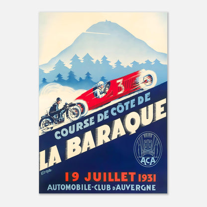 Poster of the 1931 Course de côte de la Baraque