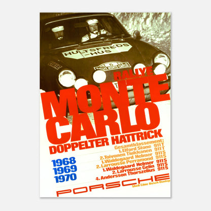 Poster of the 1970 Monte-Carlo Rally - Porsche