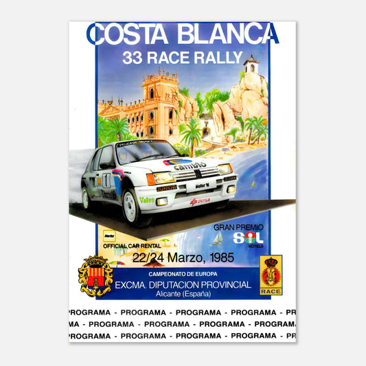 Poster of the 1985 Costa Blanca Rally