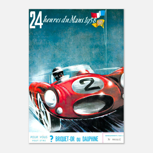 Retro Poster 24h of Le Mans 1958