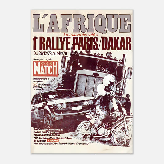 Retro Poster of Paris Dakar 1978-1979