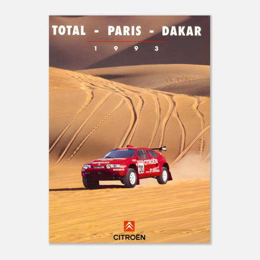 Retro Poster of Paris Dakar Citroën 1993