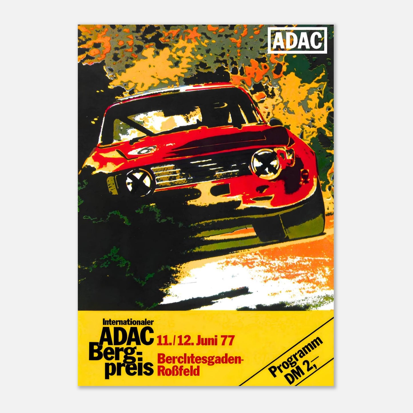 Retro Poster of the1977 Rossfeld Hillclimb