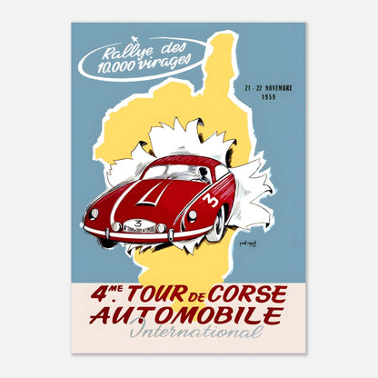 Retro Poster of the 1959 - Tour de Corse