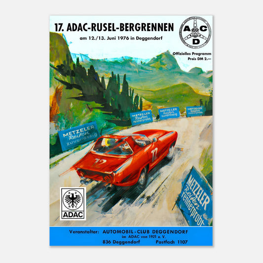 Retro Poster of the 1976 Rusel Hillclimb