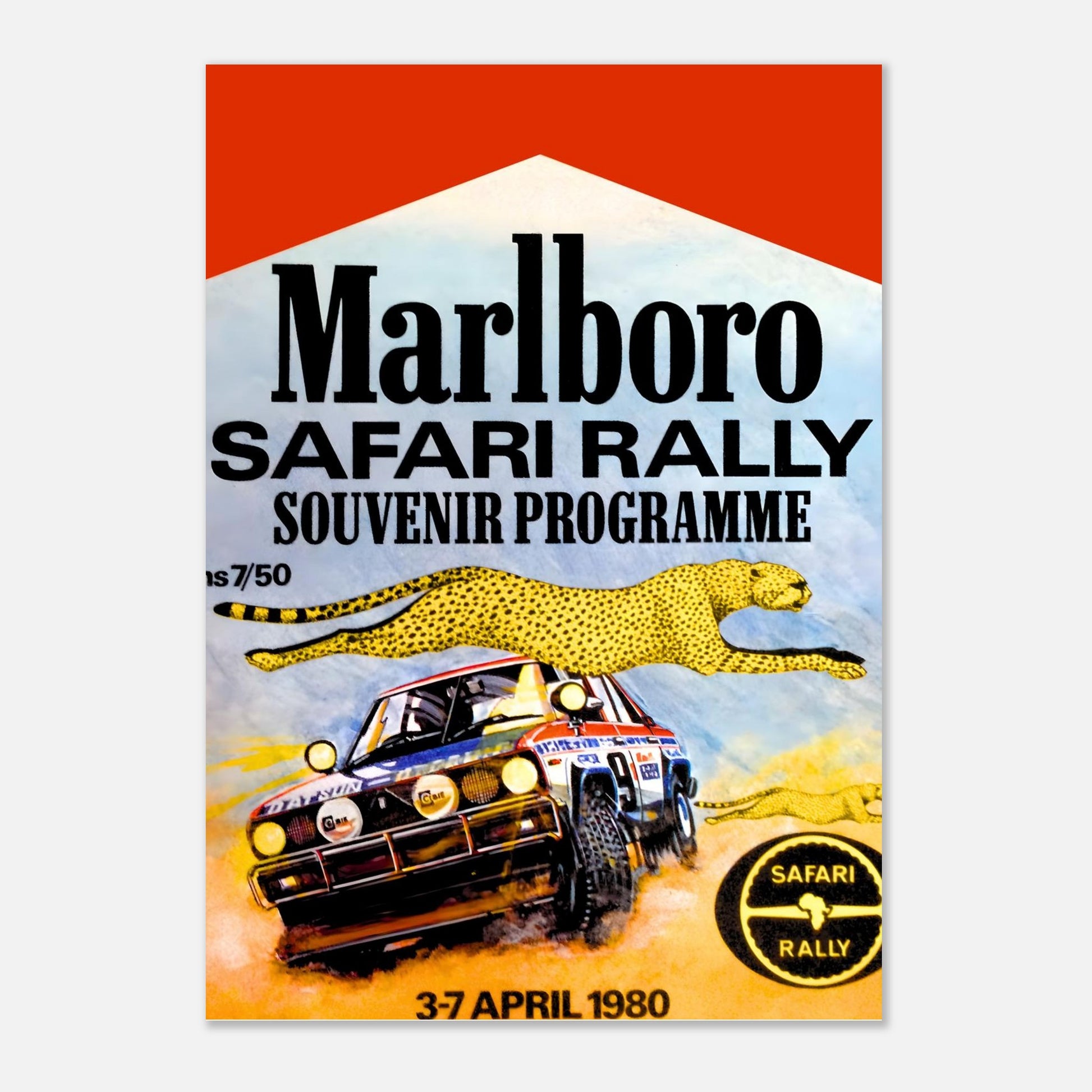 Retro Poster of the 1980 Safari Rally