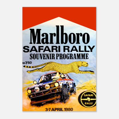 Retro Poster of the 1980 Safari Rally