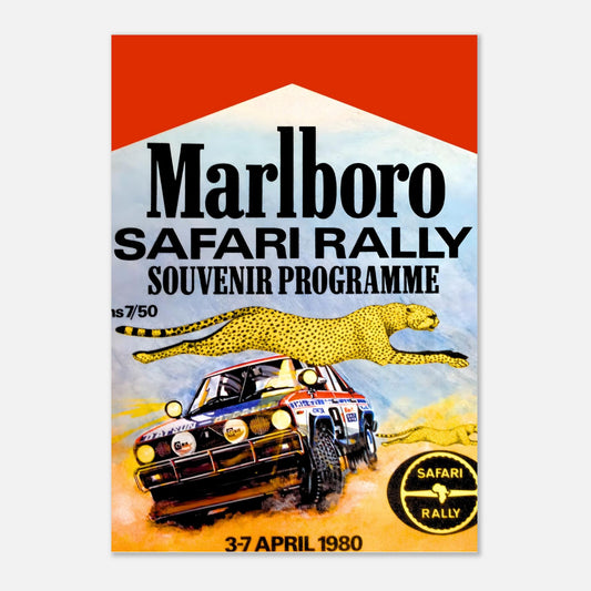 Retro Poster of the 1980 Safari Rally