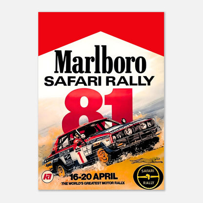 Retro Poster of the 1981 Safari Rally