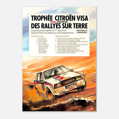 Retro Poster of the 1981 Trophée Citroën Visa des Rallyes