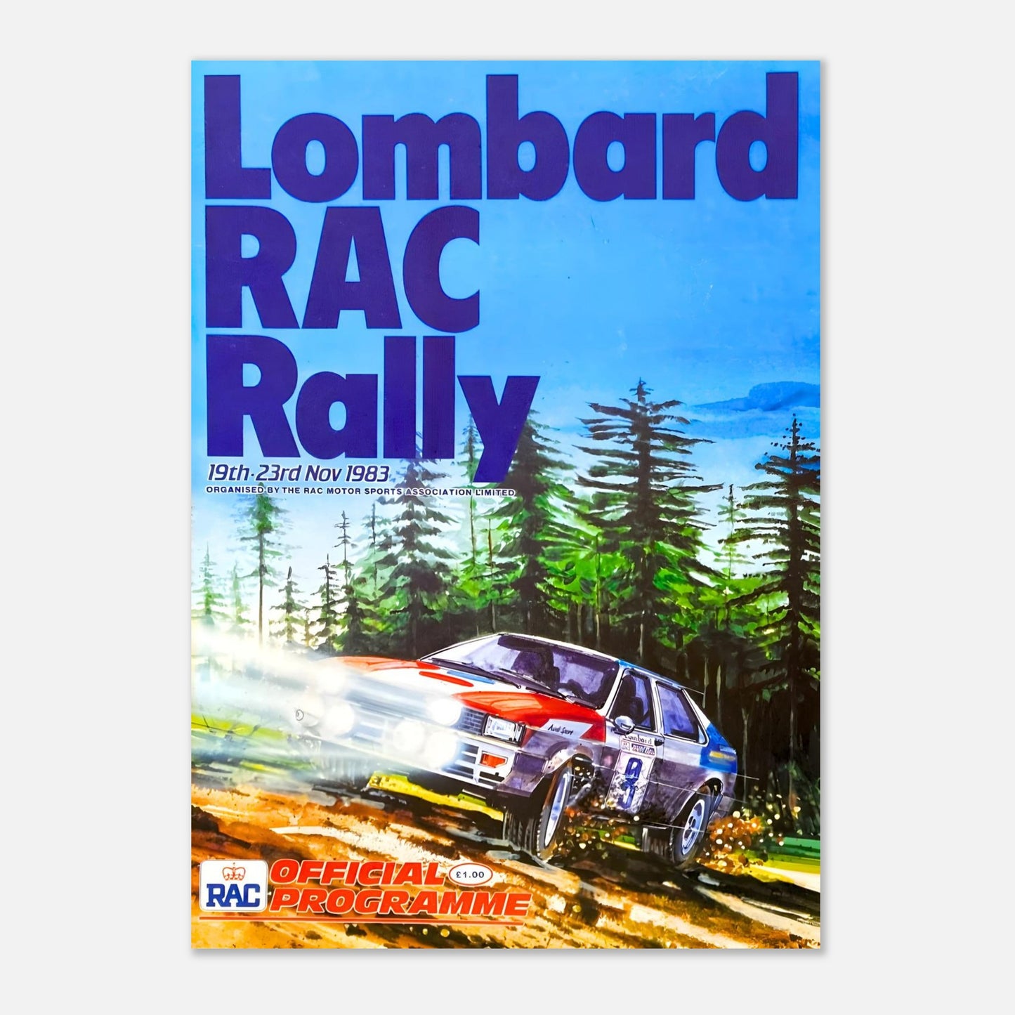 Retro Poster of the 1983 Lombard RAC Rally