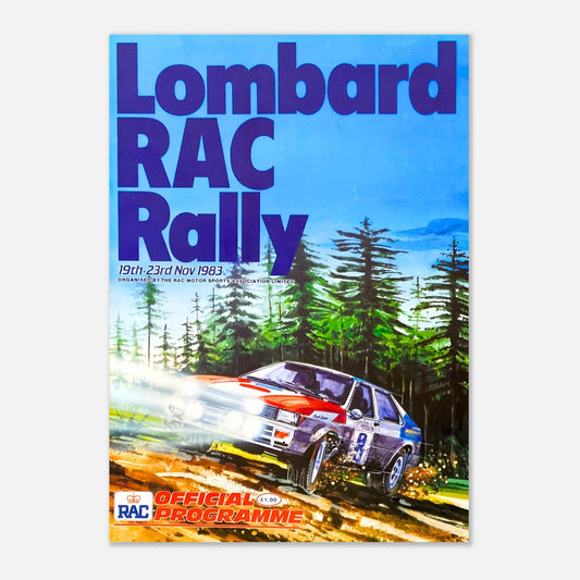 Retro Poster of the 1983 Lombard RAC Rally