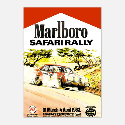 Retro Poster of the 1983 Safari Rally