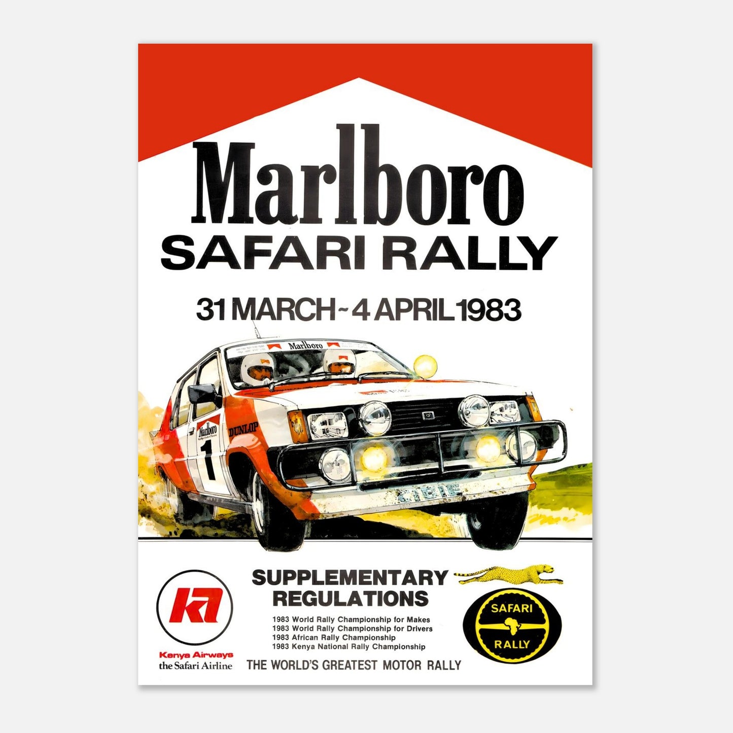 Retro Poster of the 1983 Safari Rally
