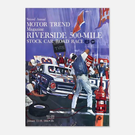 Riverside 500 1964 Retro Poster