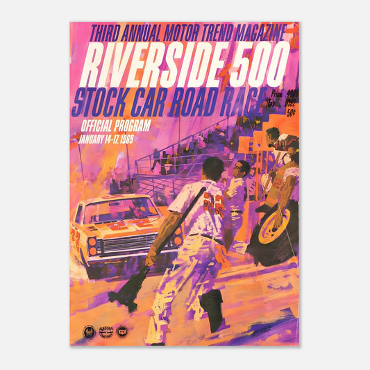 Riverside 500 1965 Retro Poster