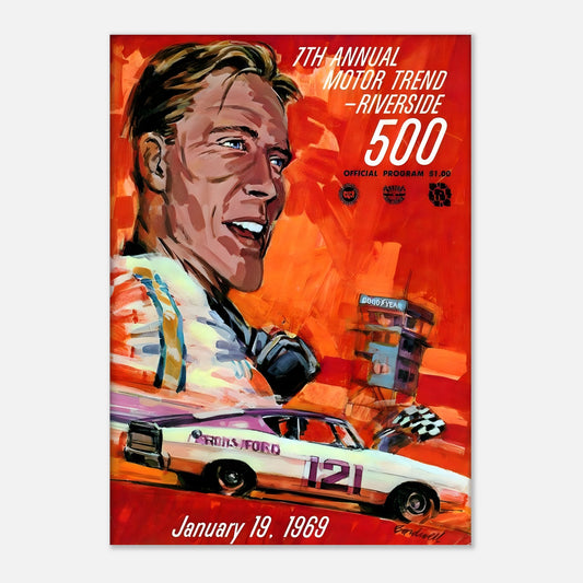 Riverside 500 1969 Retro Poster