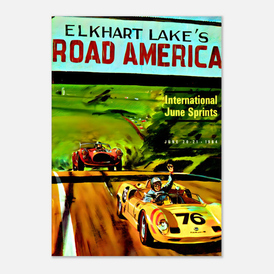 Road America International June Sprints 1964 Retro Poster