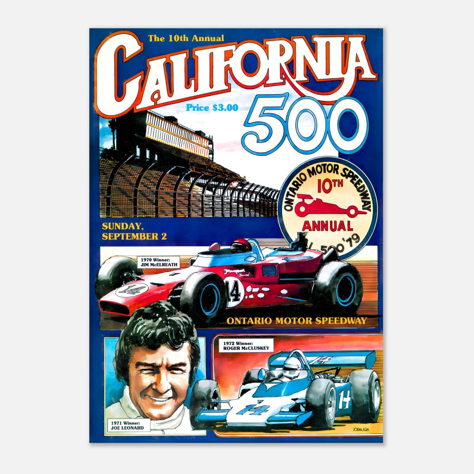 SCCA-CART California 500 - Ontario Motor Speedway&nbsp;- 1979 Retro Poster