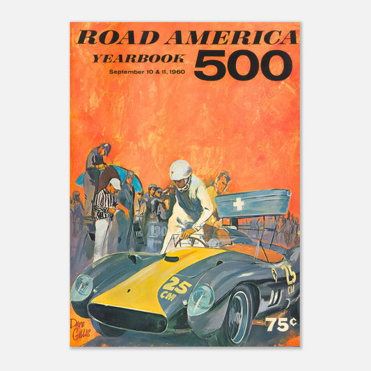 SCCA National Sports Car Championship - Road America 500&nbsp;- 1960 Retro Poster