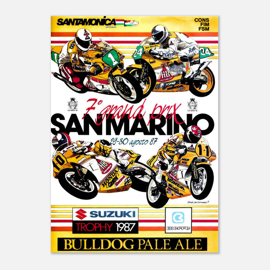 San Marino Moto Grand Prix Retro Poster 1987 - Misano