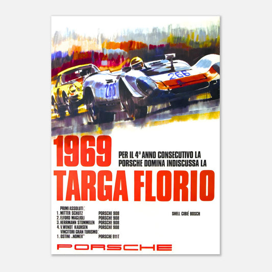 Targa Florio - Porsche 1969 Retro Poster