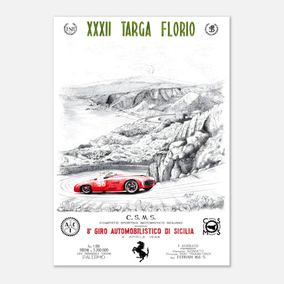 Targa Florio 1948 Retro Poster