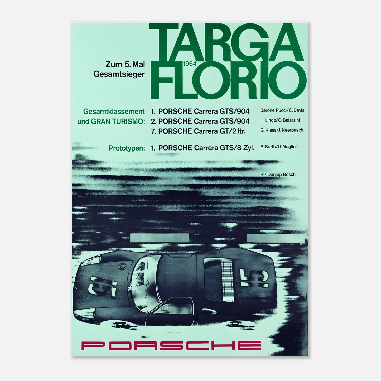 Targa Florio 1964 - Porsche Retro Poster