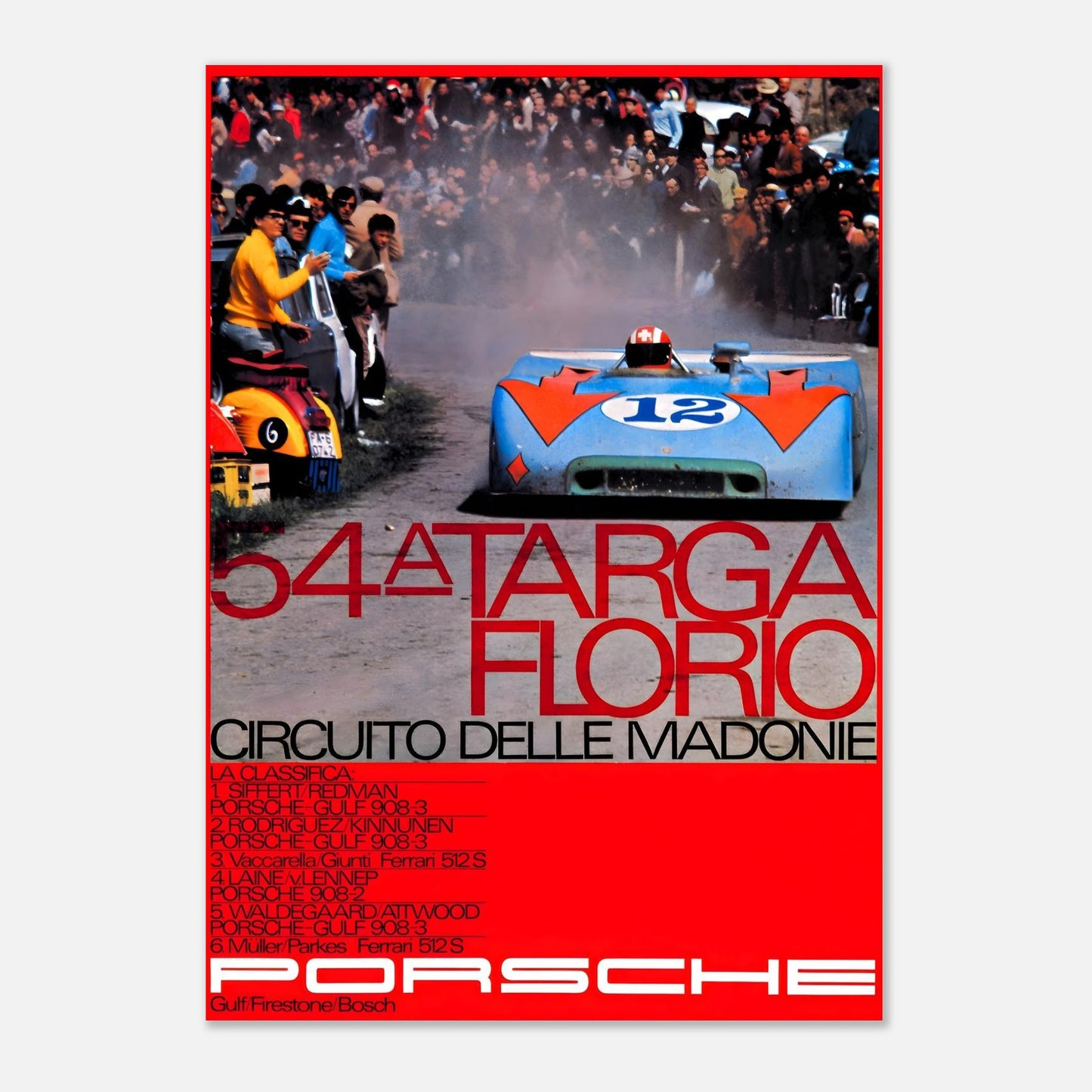 Targa Florio 1972 - Porsche Retro Poster